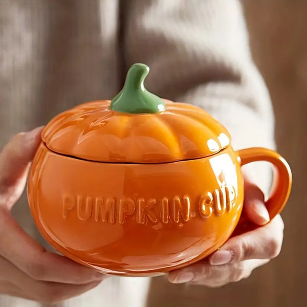 Pumpkin Shaped Ceramic Cup - Tran.scend 
