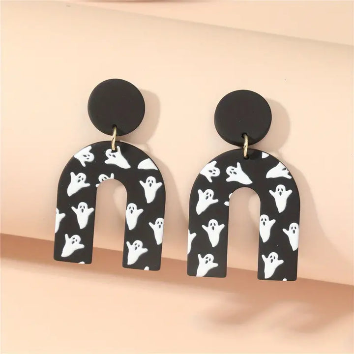 U-Shaped Ghost Earrings - Tran.scend 