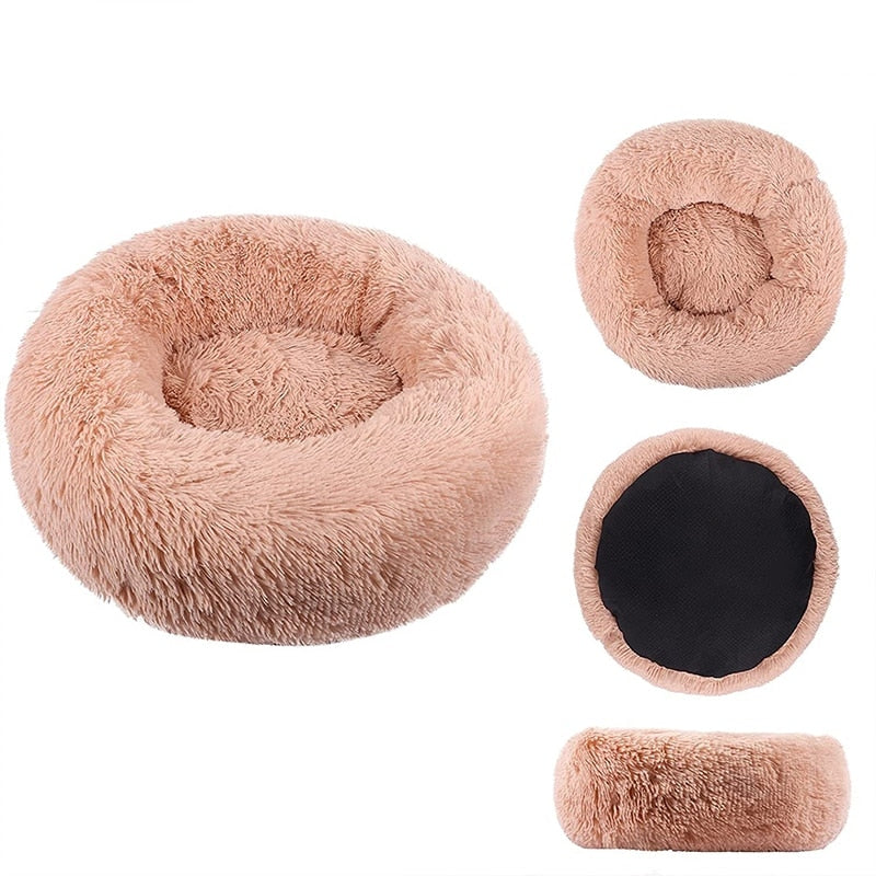 Cozy Shaggy Cat and Dog Bed