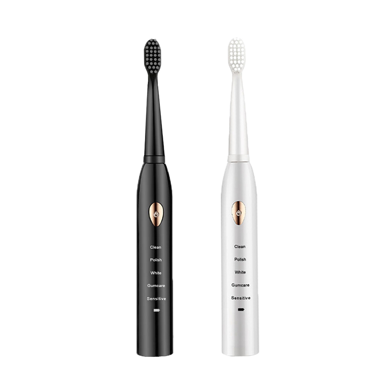 Jianpai Adult Black White Classic Electric Toothbrush