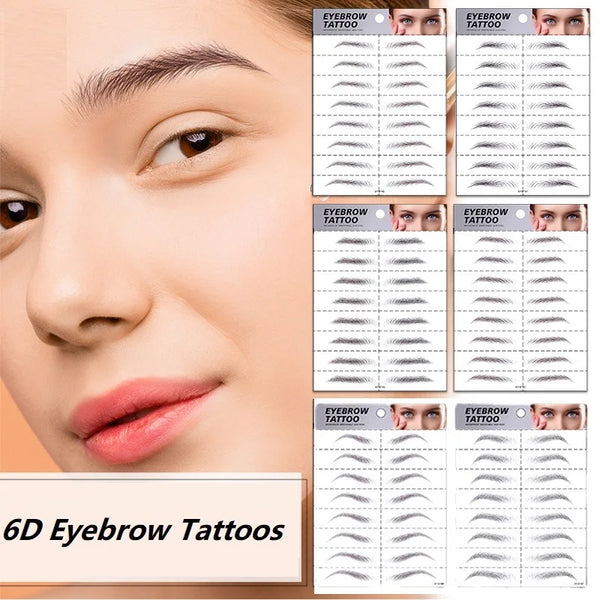 6D Eyebrow Temporary Tattoos Stickers
