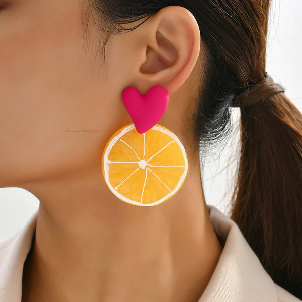 Fashion Acrylic Fruit Dangle Earrings