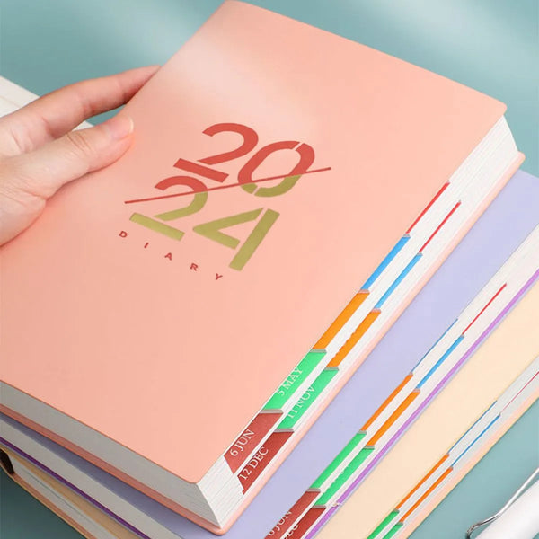 2024 Jan-Dec Planner Notebook A5 Diary Organizer