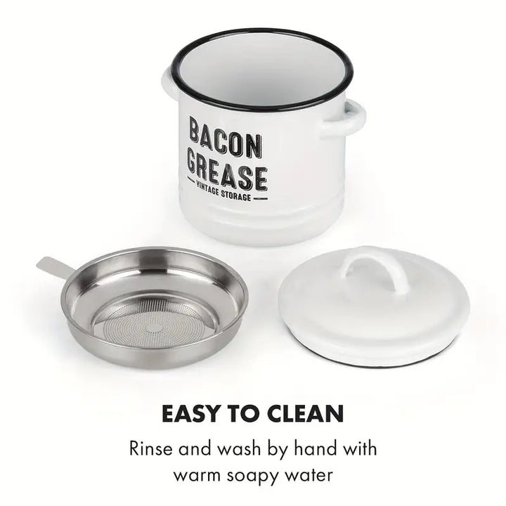 Bacon Grease Container With Strainer - Tran.scend 