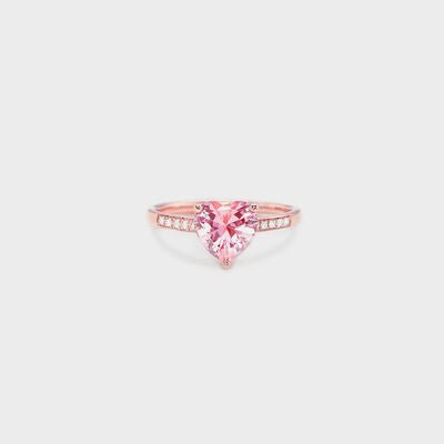 Heart Zircon 925 Sterling Silver Ring - Tran.scend