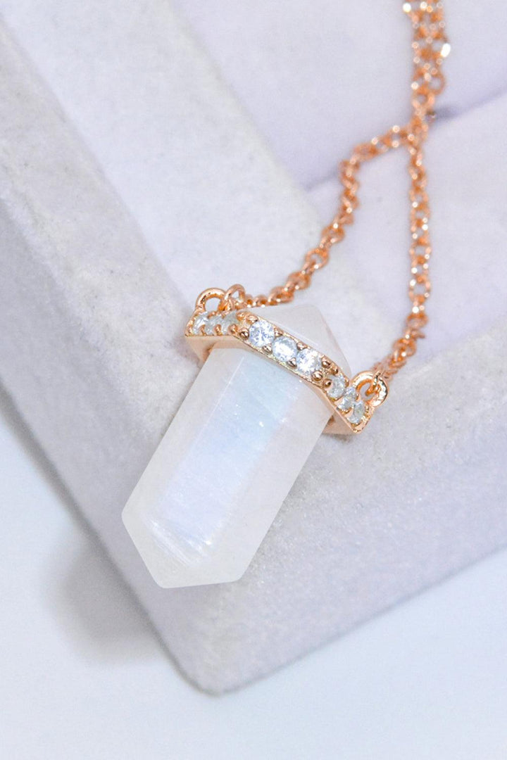 Natural Moonstone Chain-Link Necklace - Tran.scend 