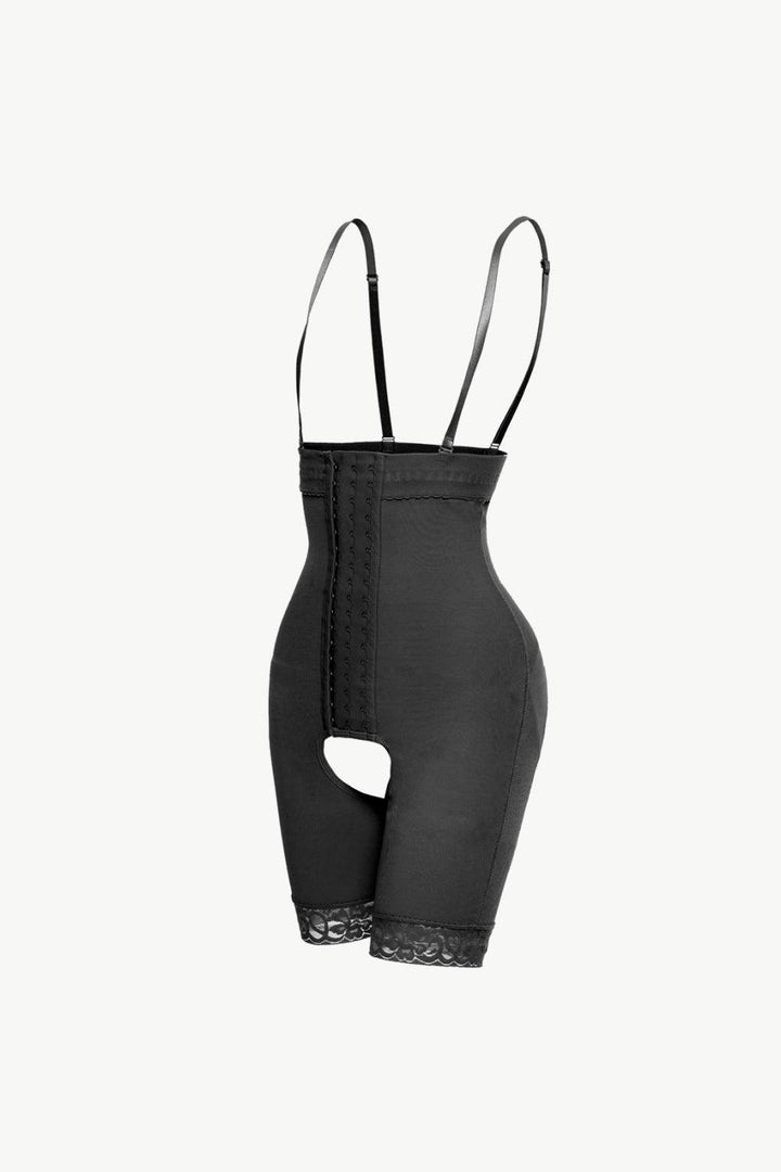 Hook-and-Eye Lace Trim Shaping Bodysuit - Tran.scend 