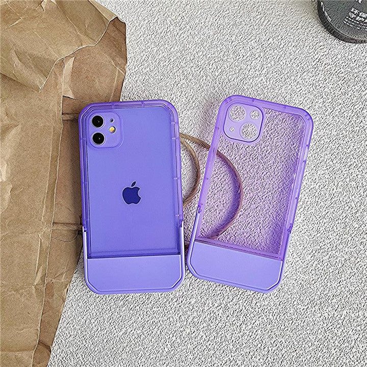 Transparent Silicone Soft Cover Phone Case With Kickstand - Tran.scend 