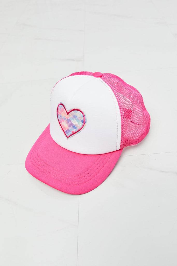 Falling For You Trucker Hat in Pink - Tran.scend 