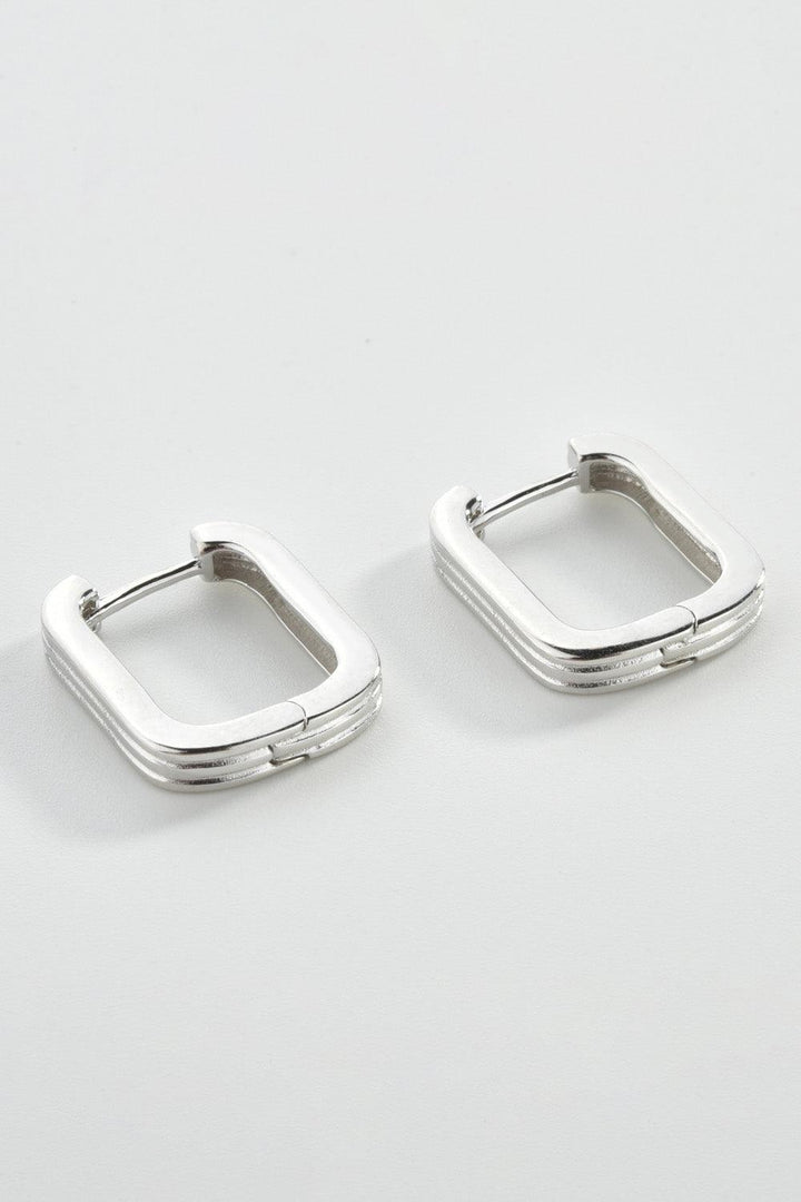 925 Sterling Silver Geometric Earrings - Tran.scend 
