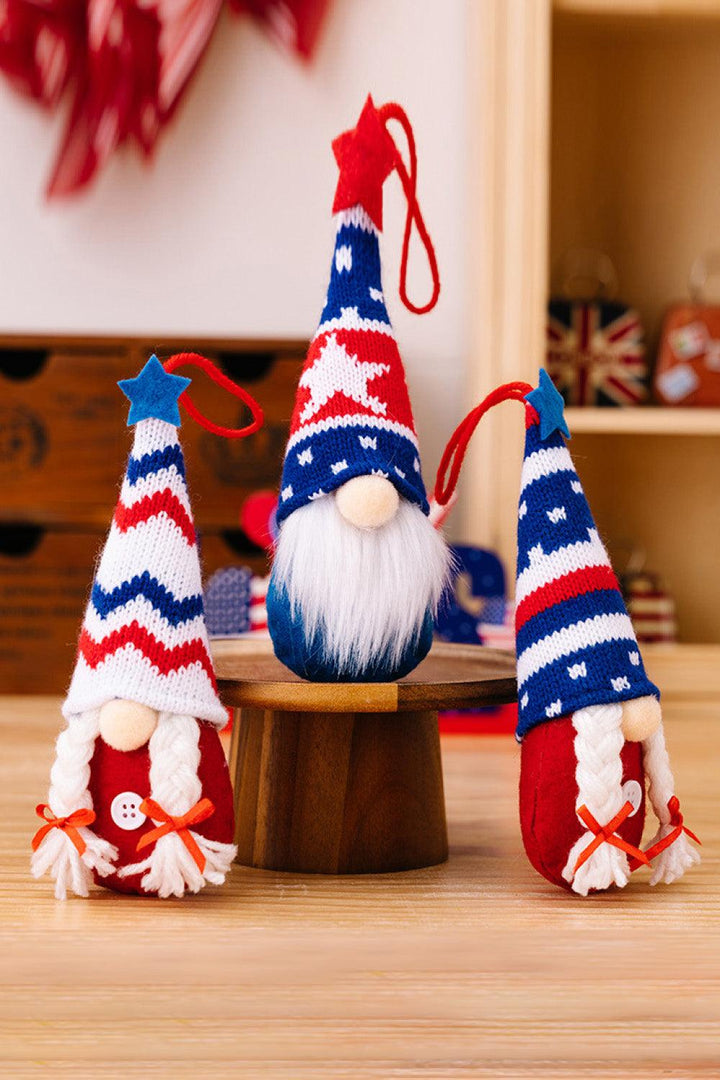 4-Piece Independence Day Knit Hanging Gnomes - Tran.scend 