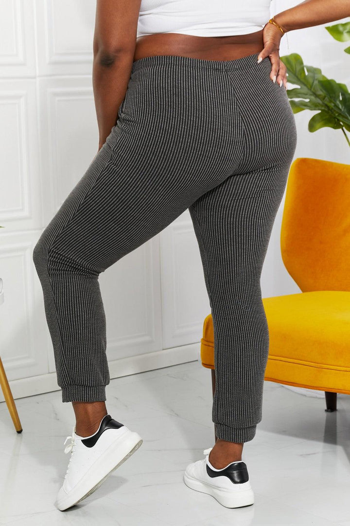 Easy Living Ribbed Joggers - Tran.scend 