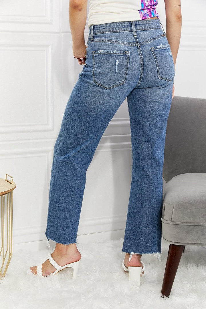 Kancan Full Size Melanie Crop Wide Leg Jeans - Tran.scend 