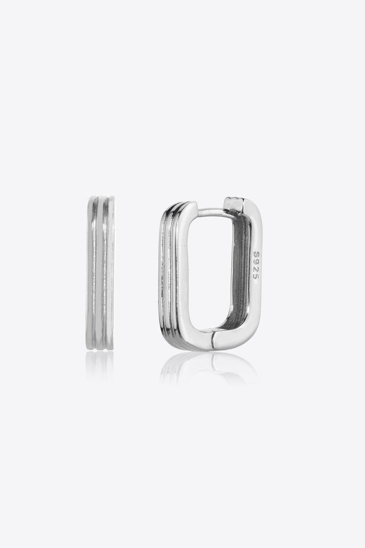 925 Sterling Silver Geometric Earrings - Tran.scend 
