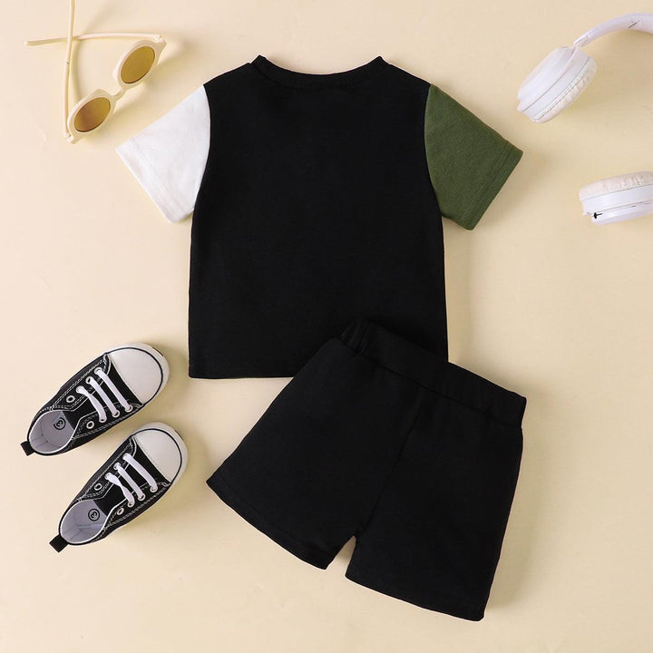 NICE Color Block Tee and Shorts Set - Tran.scend 