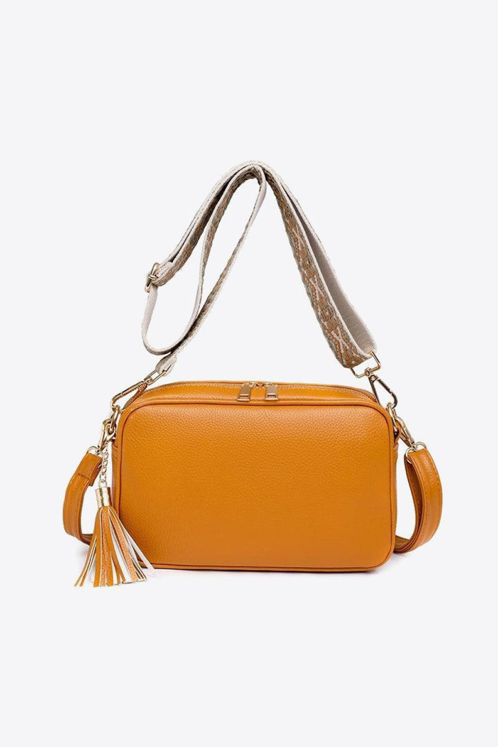 Vegan Leather Tassel Crossbody Bag - Tran.scend 