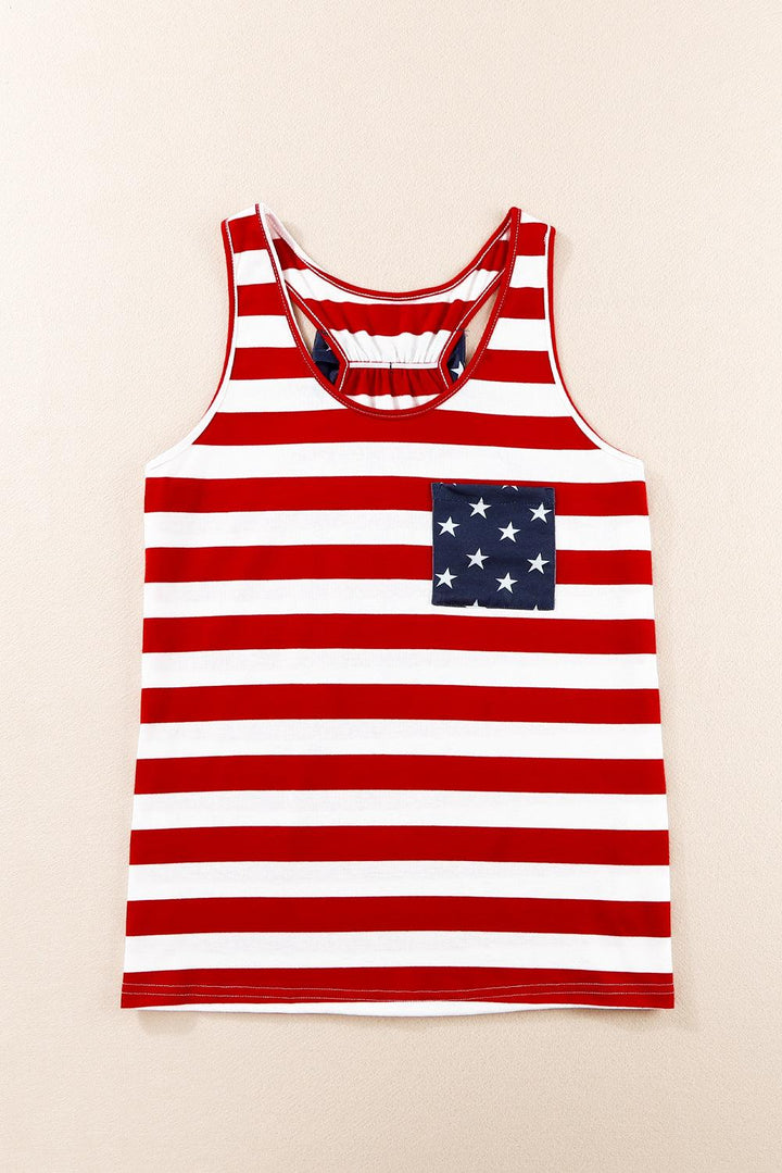 Star and Stripe Scoop Neck Tank - Tran.scend 