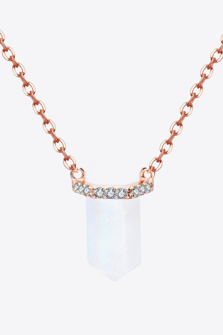 Natural Moonstone Chain-Link Necklace - Tran.scend 