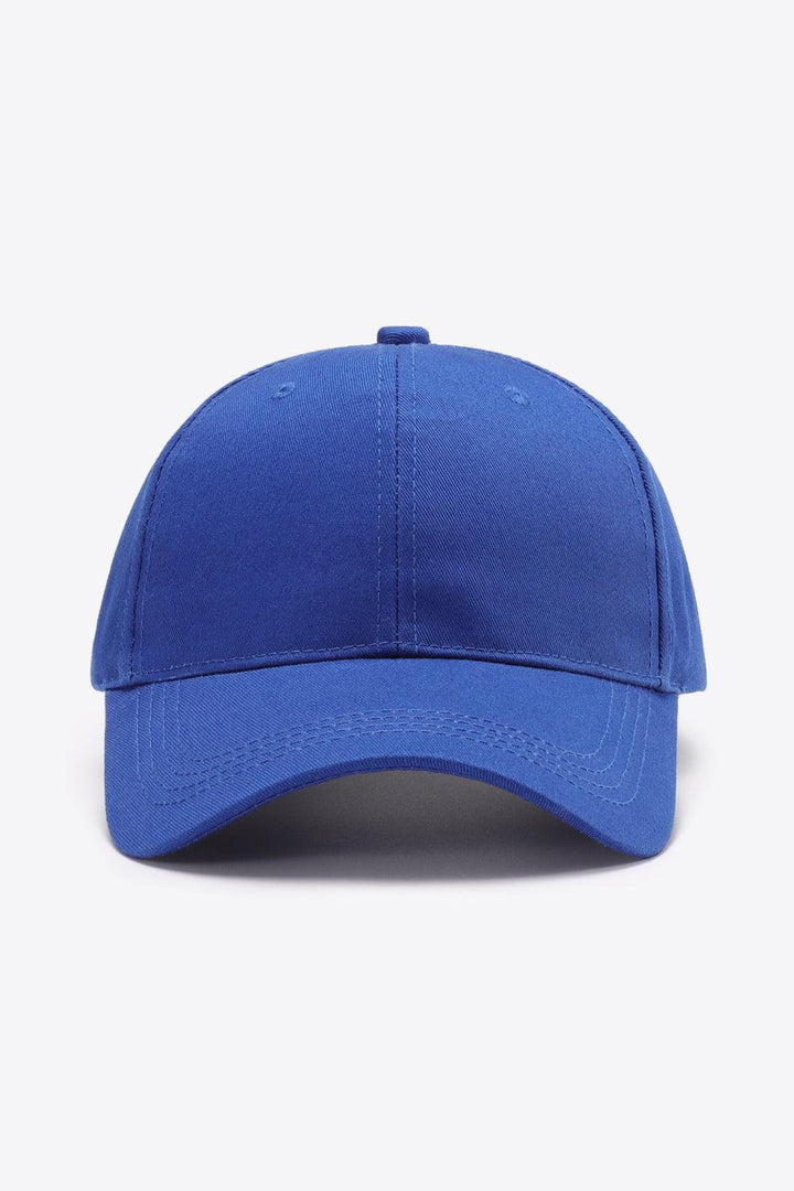 Plain Adjustable Cotton Baseball Cap - Tran.scend 