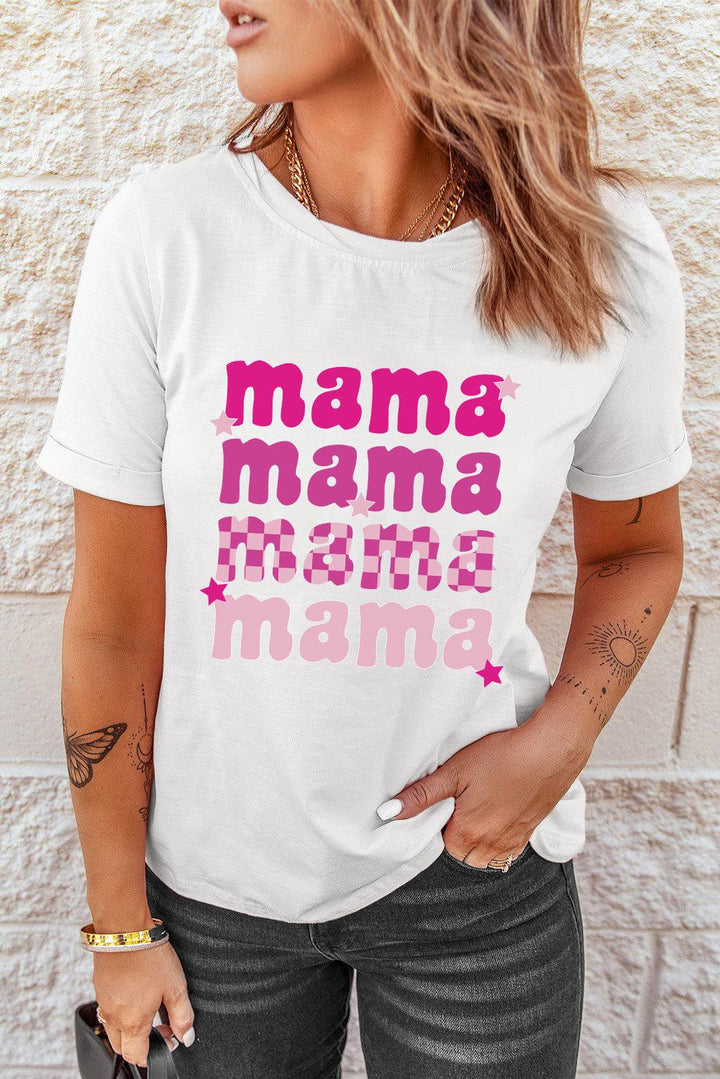 MAMA Graphic Round Neck T-Shirt - Tran.scend 
