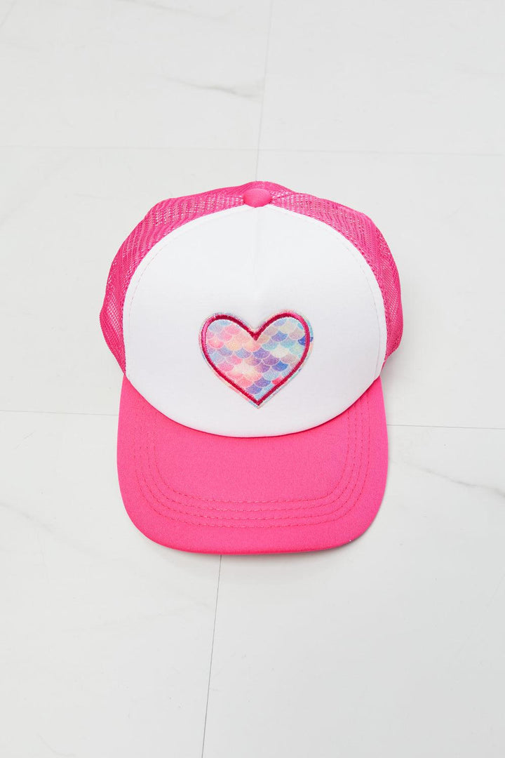 Falling For You Trucker Hat in Pink - Tran.scend 