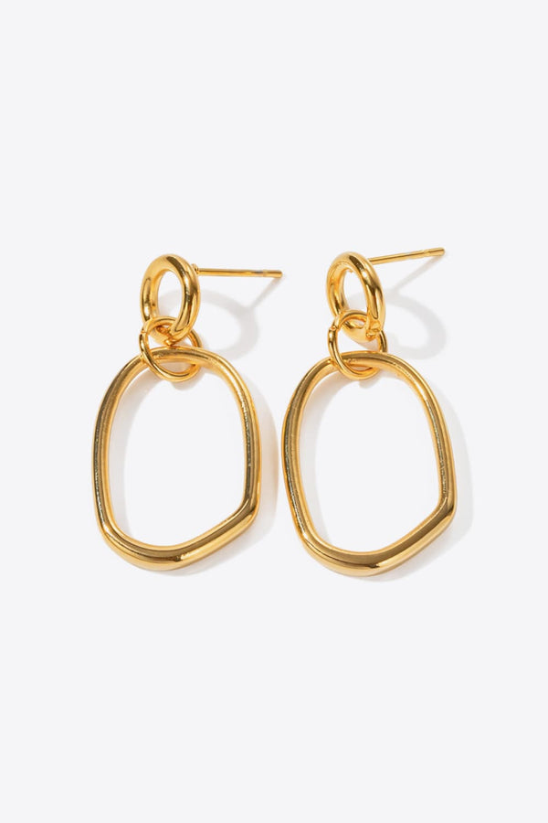 18K Gold-Pleated Dangle Earrings