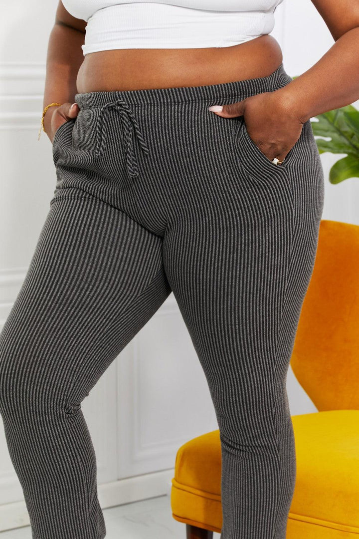 Easy Living Ribbed Joggers - Tran.scend 
